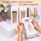 24 Pcs Tumbler Gift Boxes with Ribbon – Transparent Window Boxes for 12oz, 16oz, 20oz Mugs, Glasses & Jars (White)